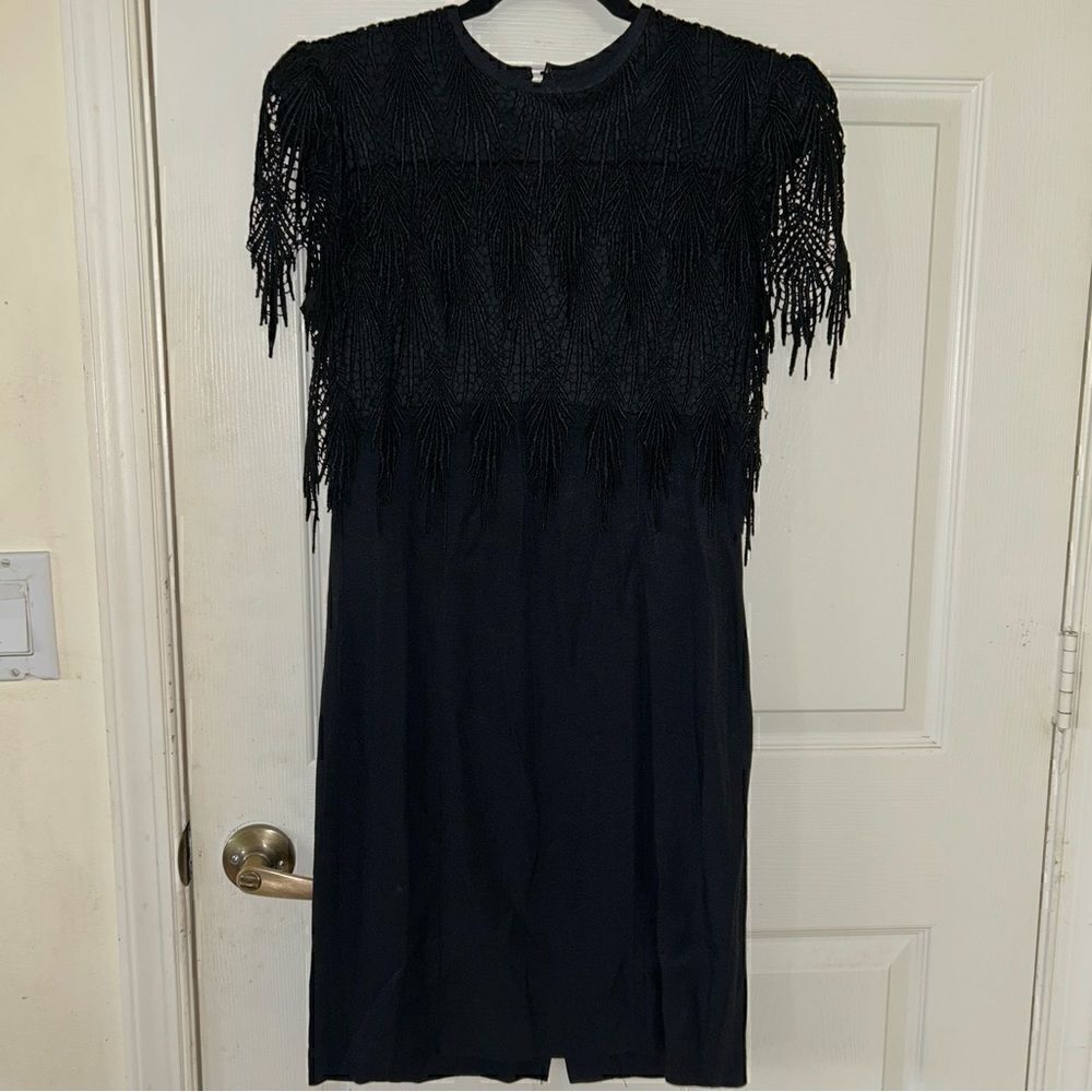 Vintage Nightway Collections Lace Overlay Shift Dress